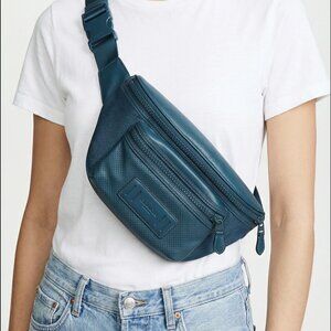 COACH TERRAIN BLUE REEF LEATHER PERFORATED BELT BAG